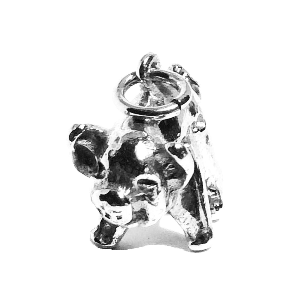 Solid London Assayed & Hallmarked Silver Cheeky Pig Charm